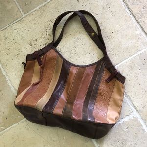 Lucky Brand Shoulder Bag Multicolor Patched